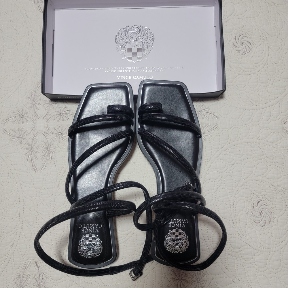 Vince Camuto Black Strappy Sandals